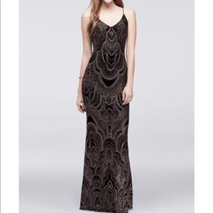 Jump glitter print slip dress